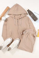 Ensemble sweat à capuche zippé et pantalon Active avec cordon de serrage
