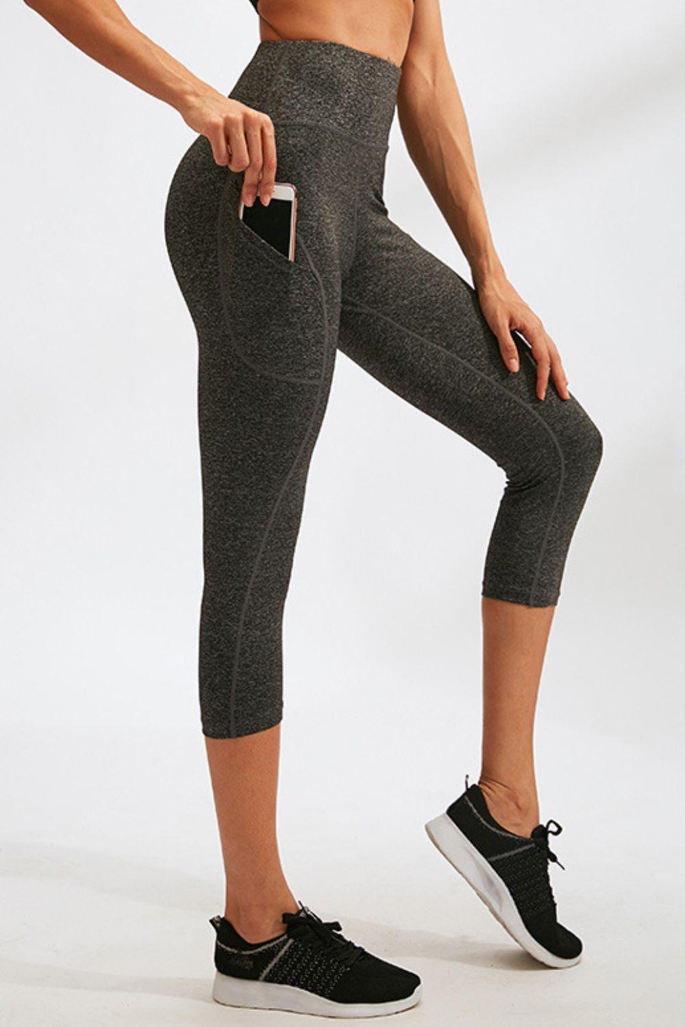 Legging de sport slim fit à taille large avec poches