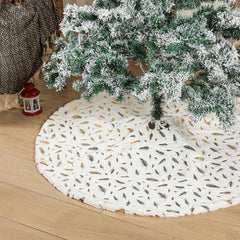 Jupe de sapin de Noël en plumes