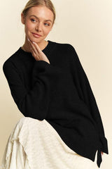 Pull à épaules tombantes et col rond asymétrique de Davi &amp; Dani