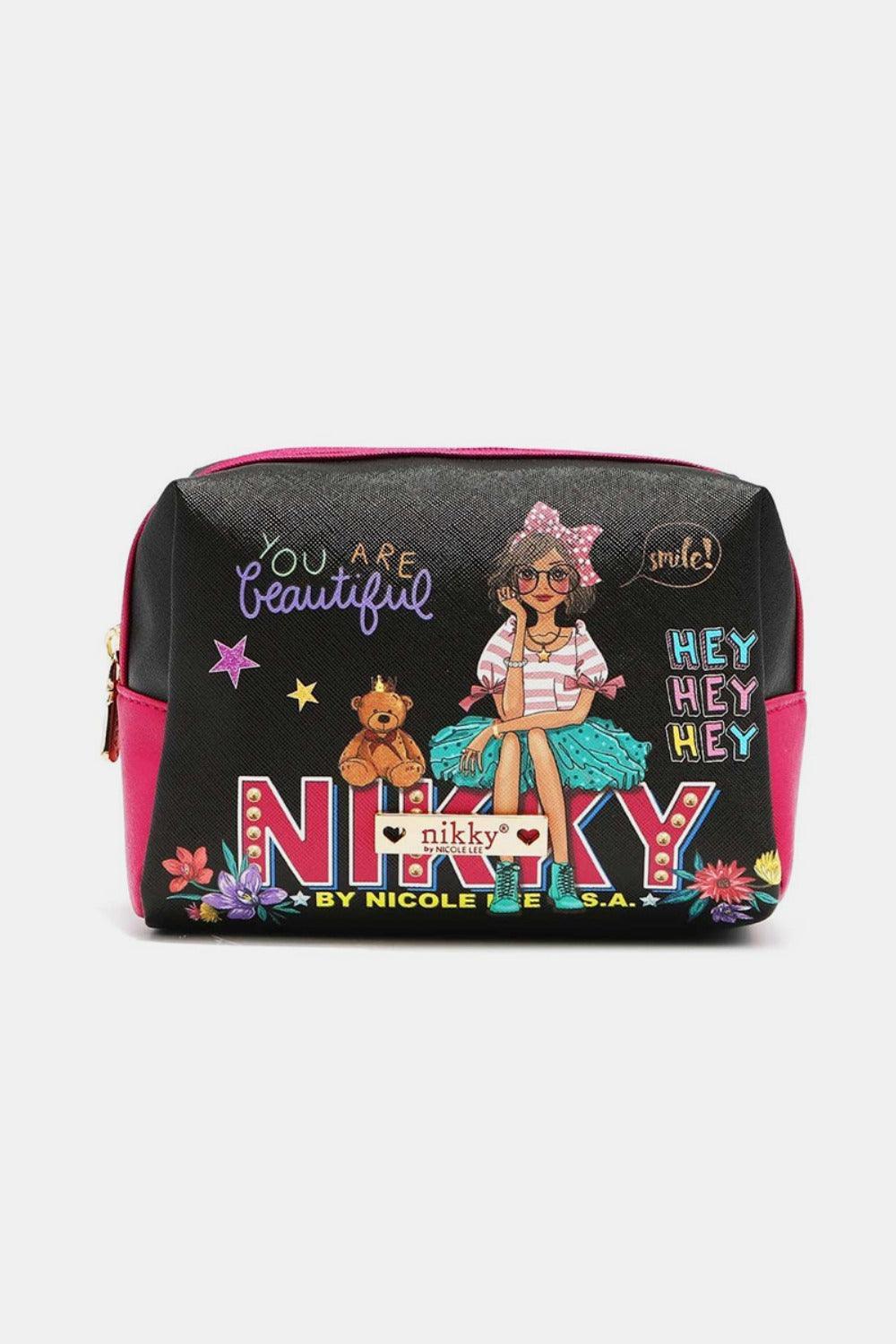 Pochette à cosmétiques extra large imprimée Nicole Lee USA