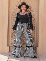 Pantalon large imprimé grande taille