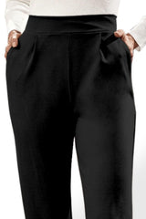 Pantalon droit taille haute avec poches