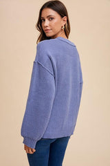 Pull côtelé à demi-bouton Annie Wear