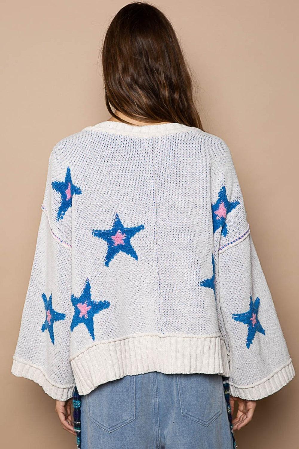 Pull à manches longues avec patch étoile POL