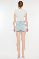 Short en jean taille haute réparé de Kancan