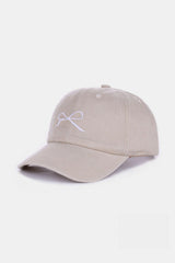 Casquettes en coton délavé brodées avec nœud Zenana
