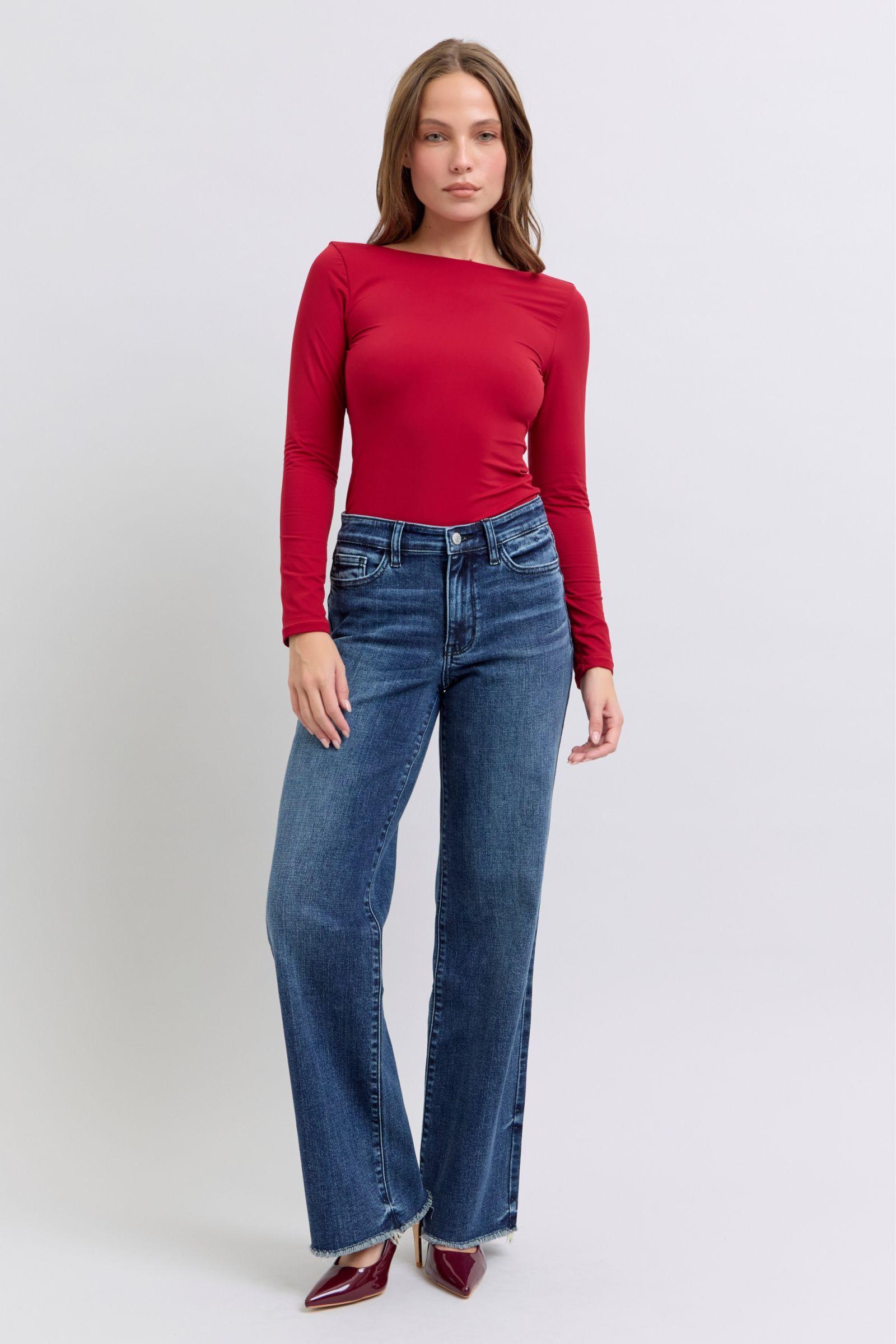 Jean taille mi-haute Judy Blue à ourlet brut 