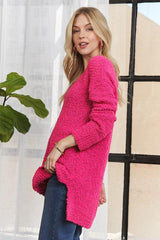 Pull col V à fente latérale haute et basse ADORA