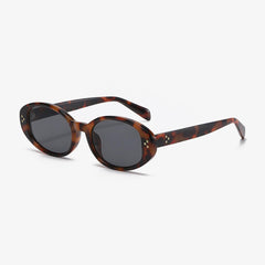 Lunettes de soleil ovales à monture en polycarbonate