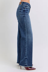 Jean taille mi-haute Judy Blue à ourlet brut 