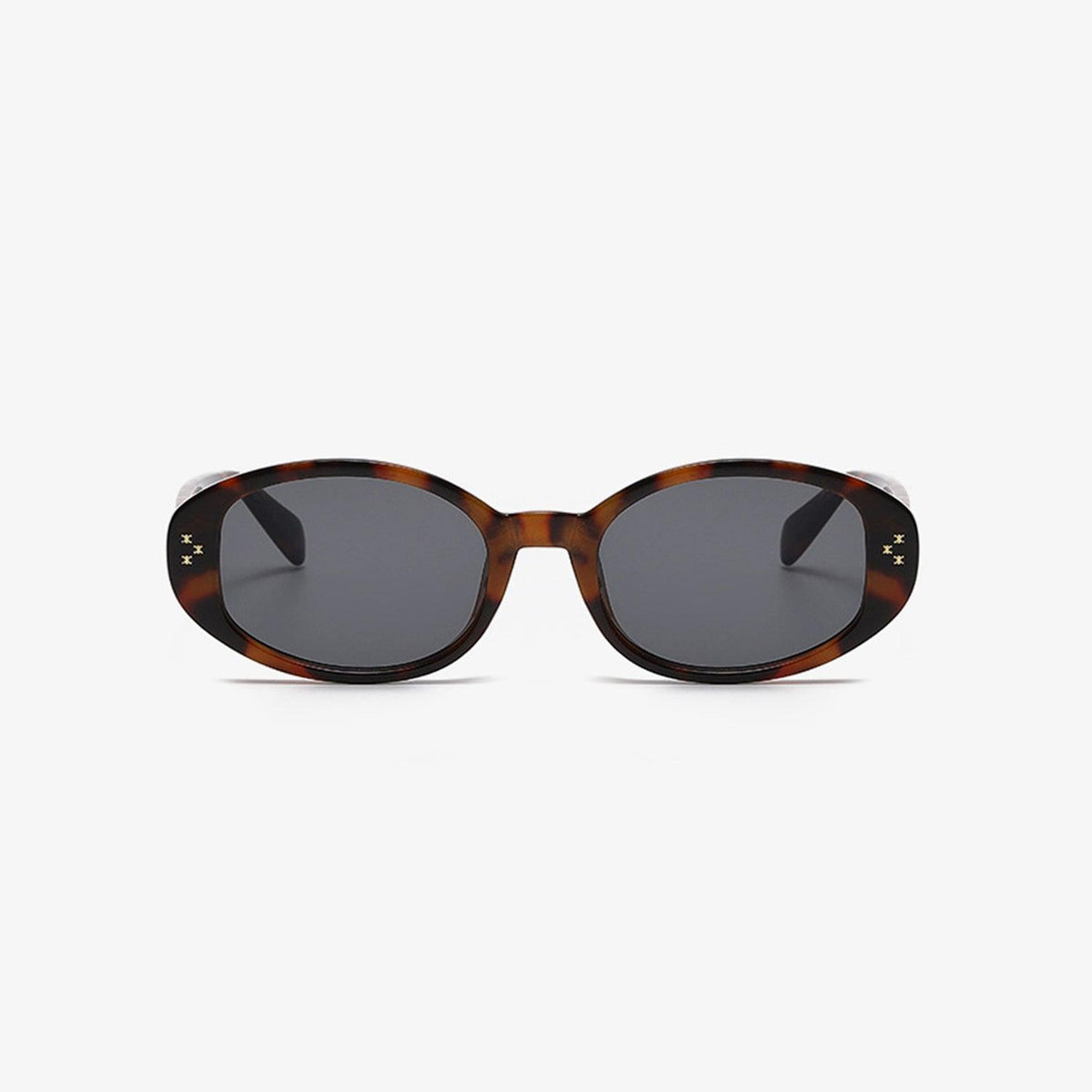 Lunettes de soleil ovales à monture en polycarbonate