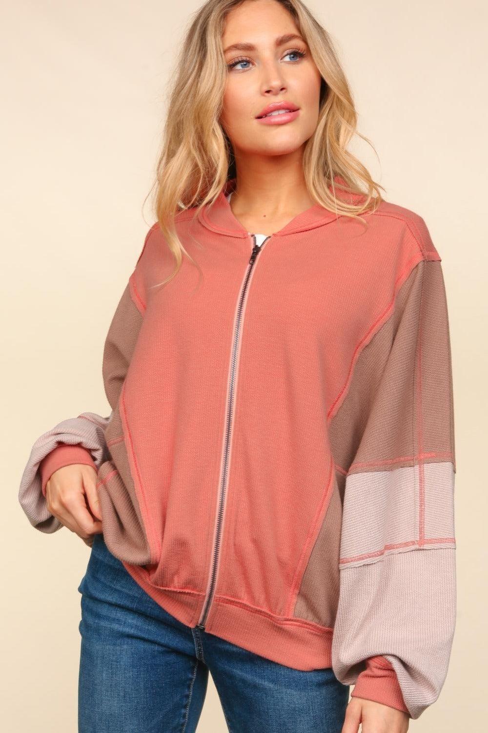 Veste bomber zippée Haptics à blocs de couleurs avec poches latérales