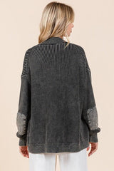 Cardigan ouvert sur le devant à patch contrasté Mittoshop délavé minéral 