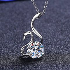 2 Carat Moissanite 925 Sterling Silver Necklace - Admiresty