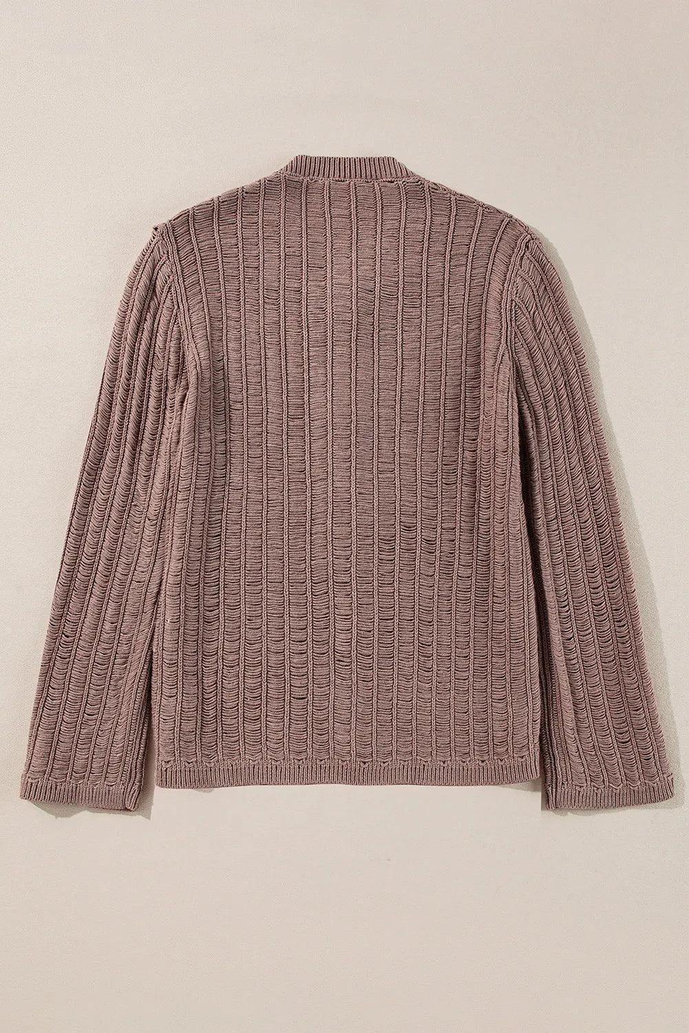 Cardigan boutonné à manches longues