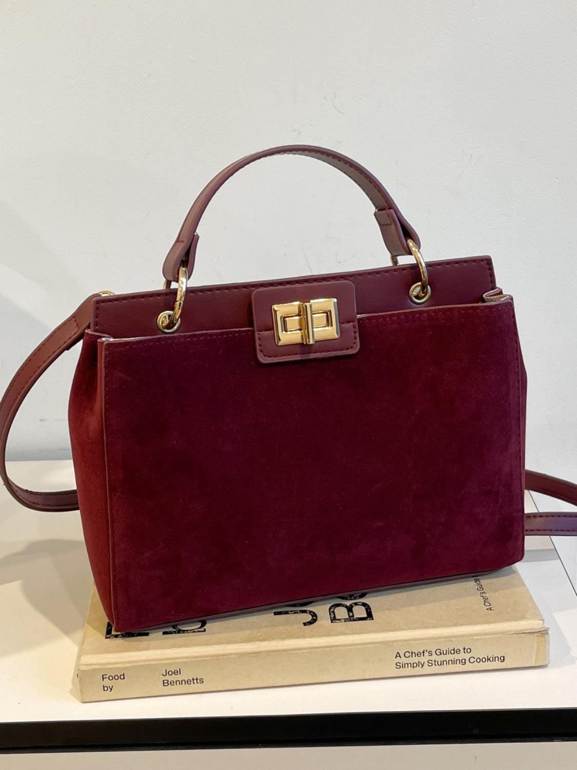 Sac à main de couleur unie avec bandoulière amovible