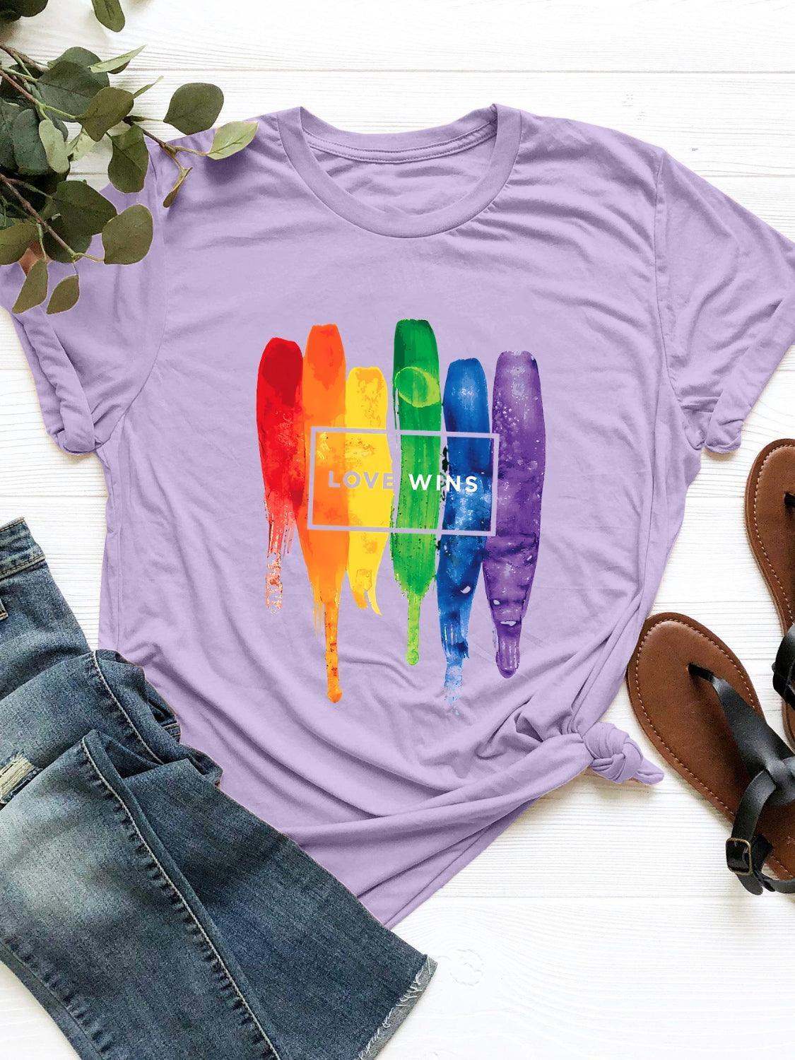 T-shirt graphique à manches courtes et col rond
