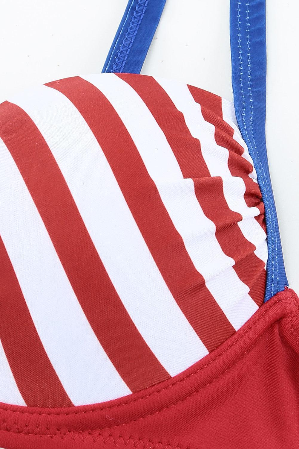 Ensemble de bikini froncé