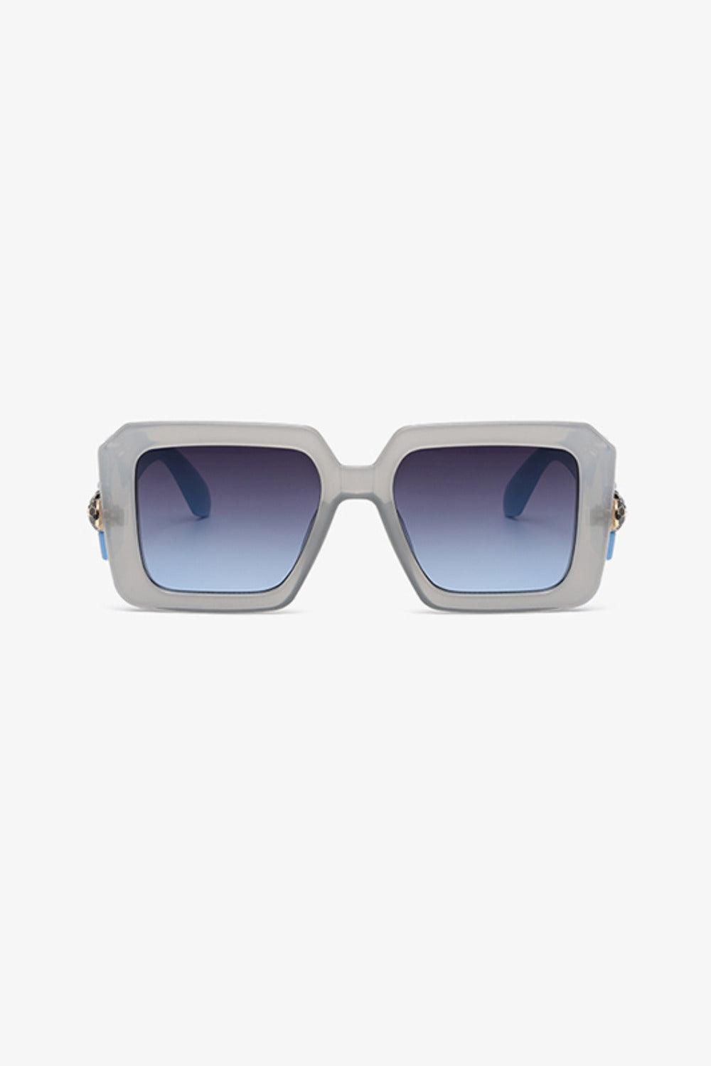 Lunettes de soleil carrées à monture en polycarbonate