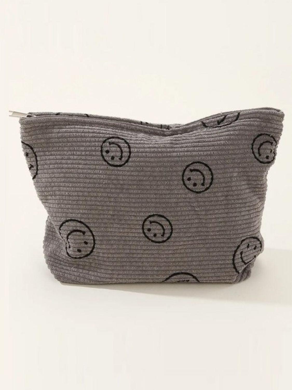 Pochette Zenana en velours côtelé avec sourire