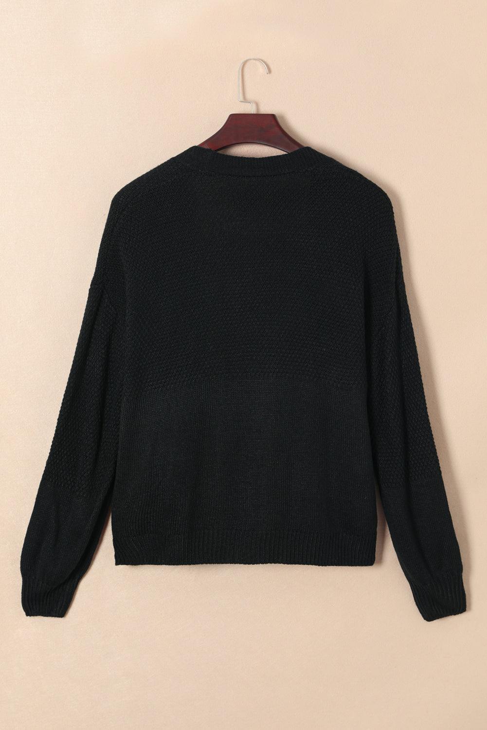 Cardigan ouvert sur le devant à épaules tombantes et appliqués floraux