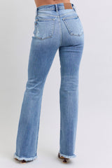 Jean bootcut taille haute à ourlet brut Judy Blue 
