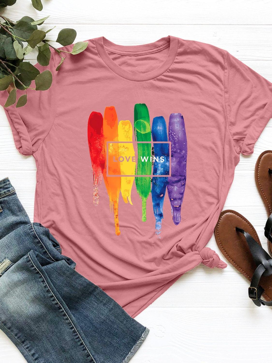 T-shirt graphique à manches courtes et col rond