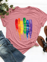 T-shirt graphique à manches courtes et col rond