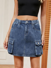 Jupe en jean taille haute