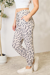 Pantalon à cordon de serrage imprimé Heimish taille réelle
