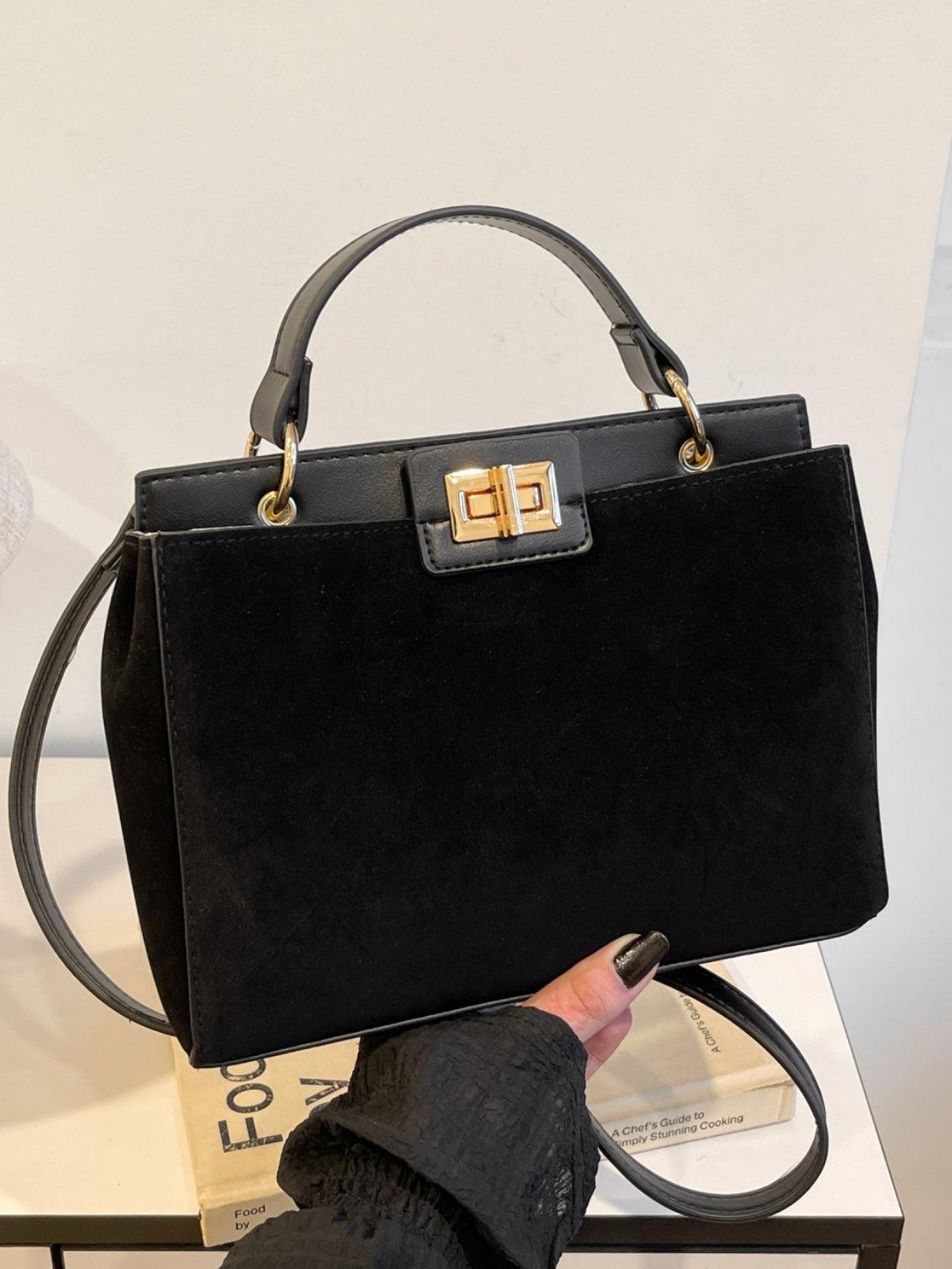 Sac à main de couleur unie avec bandoulière amovible