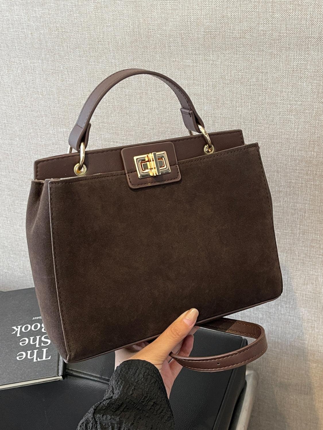 Sac à main de couleur unie avec bandoulière amovible