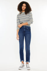 Jean slim droit taille haute Kancan