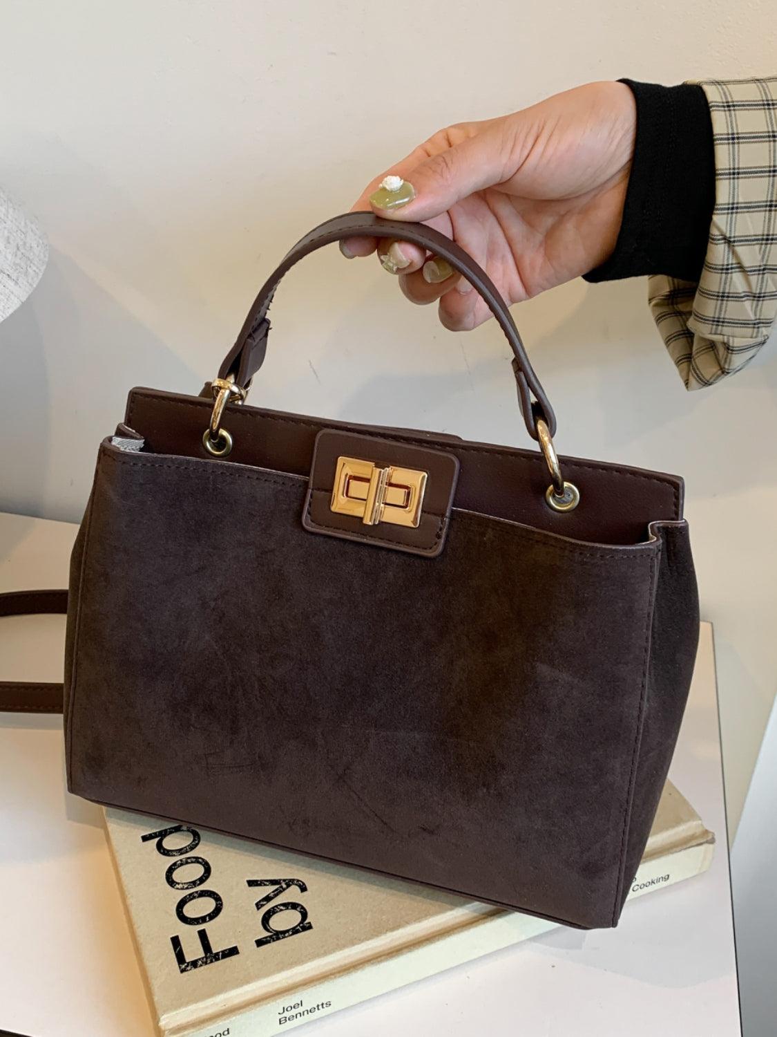 Sac à main de couleur unie avec bandoulière amovible