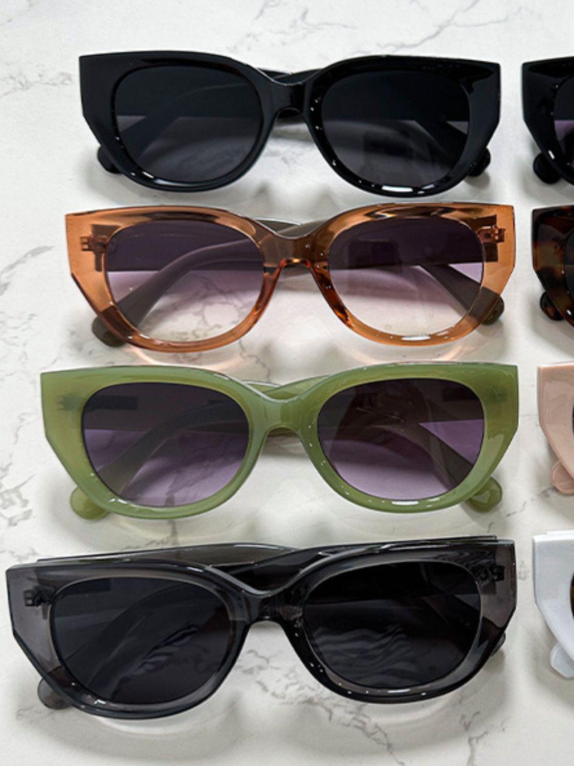Lunettes de soleil à monture en polycarbonate œil de chat