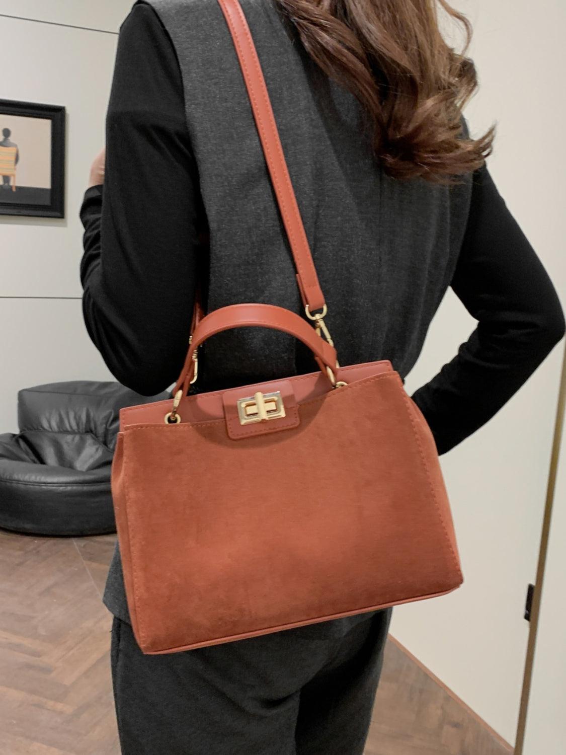 Sac à main de couleur unie avec bandoulière amovible