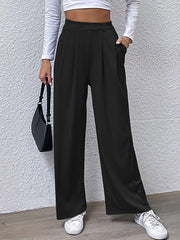 Pantalon droit taille haute