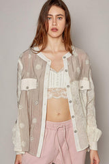 Chemise boutonnée à œillets POL