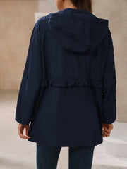 Coupe-vent à capuche et manches longues imperméable d'extérieur Ivy Lane