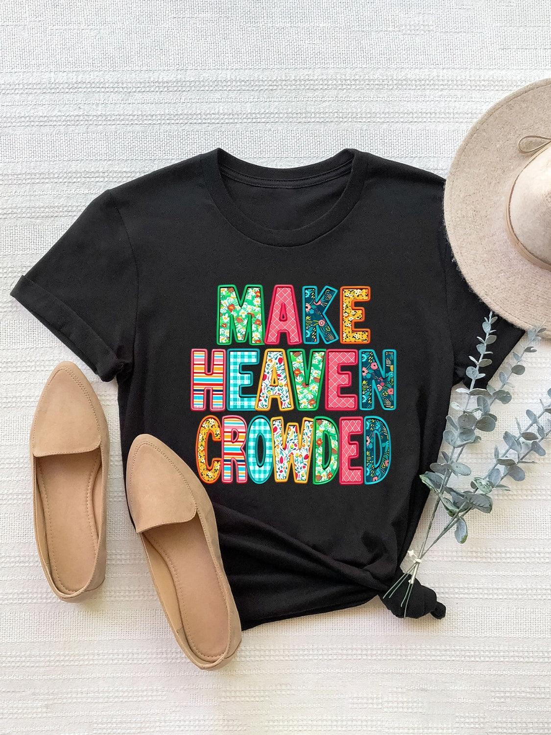 T-shirt à manches courtes et col rond avec lettres