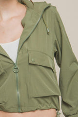 Veste zippée à capuche avec cordon de serrage Love Tree