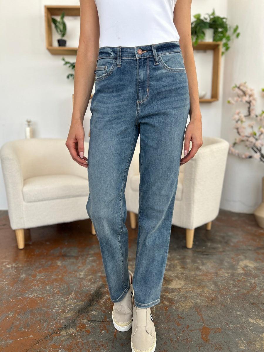 Jean droit taille haute bleu Judy