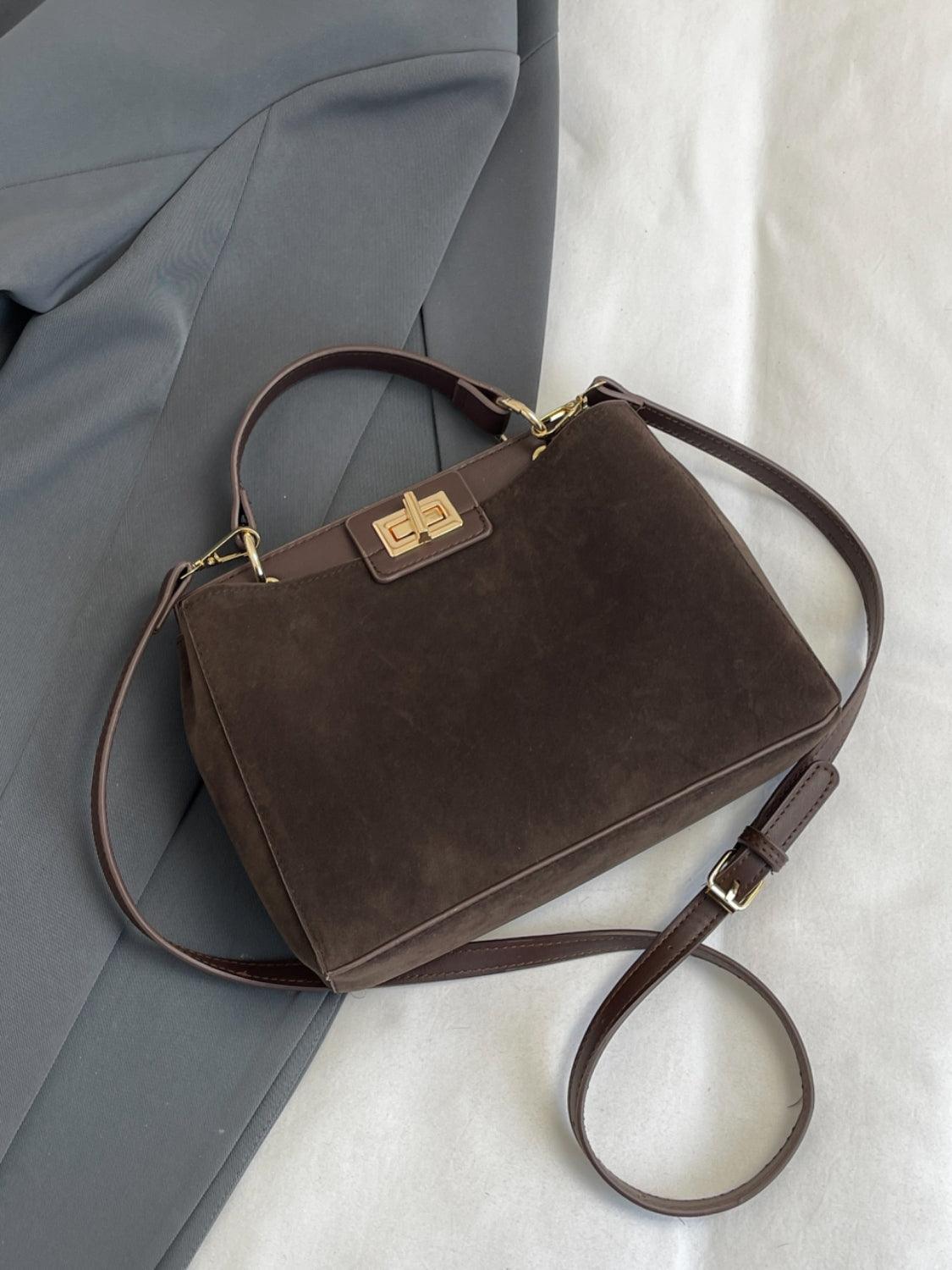Sac à main de couleur unie avec bandoulière amovible
