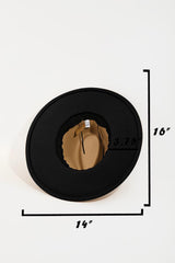 Chapeau Fedora à clous en forme de soleil, de lune et d'étoile
