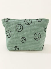 Pochette Zenana en velours côtelé avec sourire