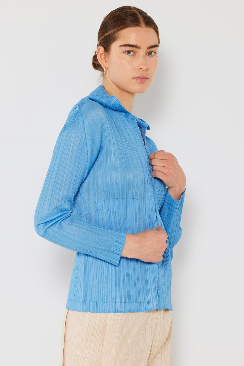 Veste de bain à capuche plissée Marina West avec fermeture éclair à double sens