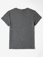 T-shirt à manches courtes et col rond avec lettres