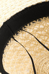 Chapeau de soleil en paille tressée à large bord Fame