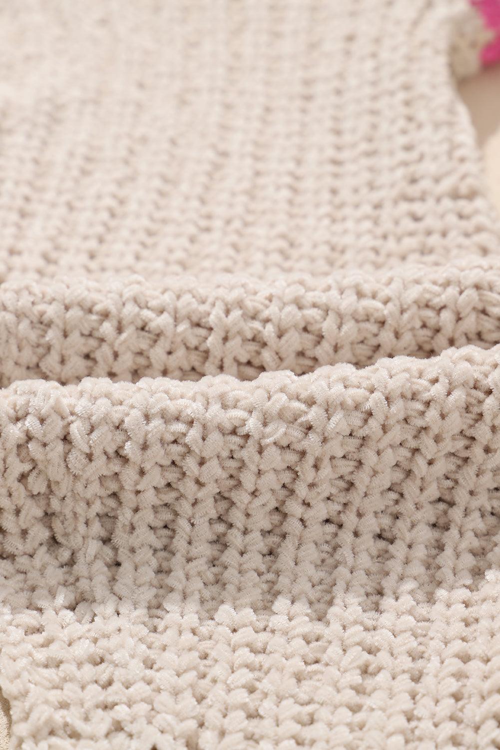 Cardigan ouvert à nouer contrasté sur le devant